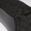 GUCCI GG Canvas Shoulder Bag Black Gold 92699 Auth 160053-11