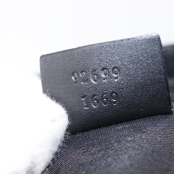 GUCCI GG Canvas Shoulder Bag Black Gold 92699 Auth 160053