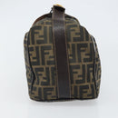 FENDI Zucca Canvas Hand Bag Brown Black Auth 160054-4