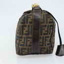 FENDI Zucca Canvas Hand Bag Brown Black Auth 160054-5