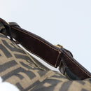 FENDI Zucca Canvas Hand Bag Brown Black Auth 160054-7