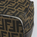 FENDI Zucca Canvas Hand Bag Brown Black Auth 160054-9