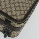 GUCCI GG Supreme Suitcase PVC Beige Silver 101678 Auth 160065-16