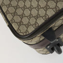 GUCCI GG Supreme Suitcase PVC Beige Silver 101678 Auth 160065-17