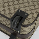 GUCCI GG Supreme Suitcase PVC Beige Silver 101678 Auth 160065-18