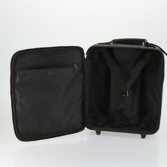 GUCCI GG Supreme Suitcase PVC Beige Silver 101678 Auth 160065