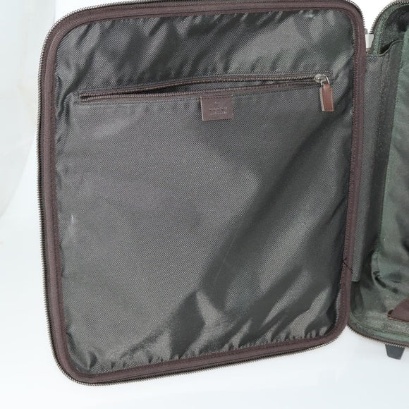 GUCCI GG Supreme Suitcase PVC Beige Silver 101678 Auth 160065