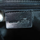 FENDI Pecan Canvas Shoulder Bag Black Brown Auth 160066-20