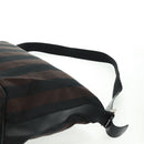 FENDI Pecan Canvas Shoulder Bag Black Brown Auth 160066-14
