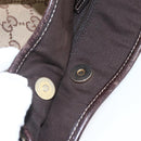 GUCCI GG Canvas Pretty Tote Bag Web Sherry Line Beige Gold 181779 Auth 160067-10