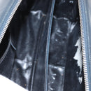 Salvatore Ferragamo Gancini Hand Bag Leather 2way Navy Gold Auth 160069-10
