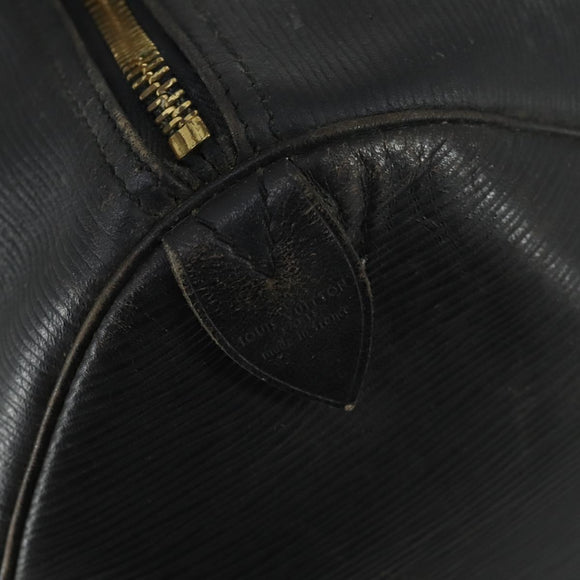 LOUIS VUITTON Epi Keepall 50 Boston Bag Black M42962 LV Auth 160071