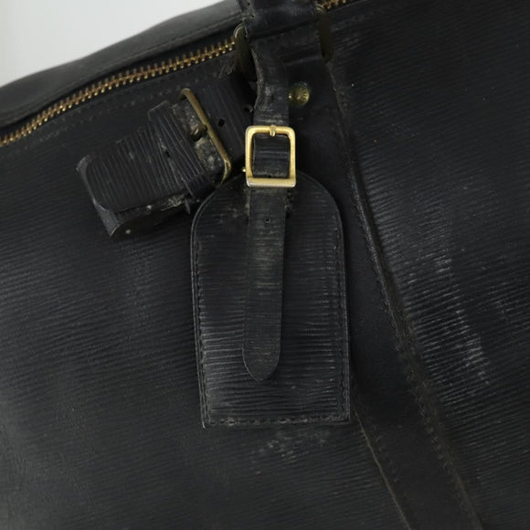 LOUIS VUITTON Epi Keepall 50 Boston Bag Black M42962 LV Auth 160071