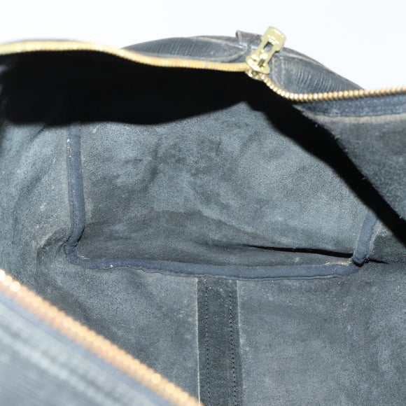 LOUIS VUITTON Epi Keepall 50 Boston Bag Black M42962 LV Auth 160071