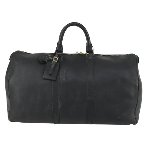 LOUIS VUITTON Epi Keepall 50 Boston Bag Black M42962 LV Auth 160071