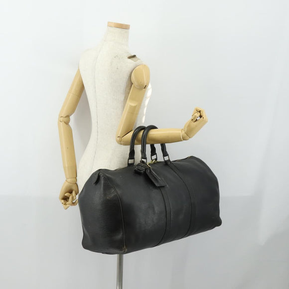 LOUIS VUITTON Epi Keepall 50 Boston Bag Black M42962 LV Auth 160071