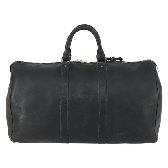LOUIS VUITTON Epi Keepall 50 Boston Bag Black M42962 LV Auth 160071