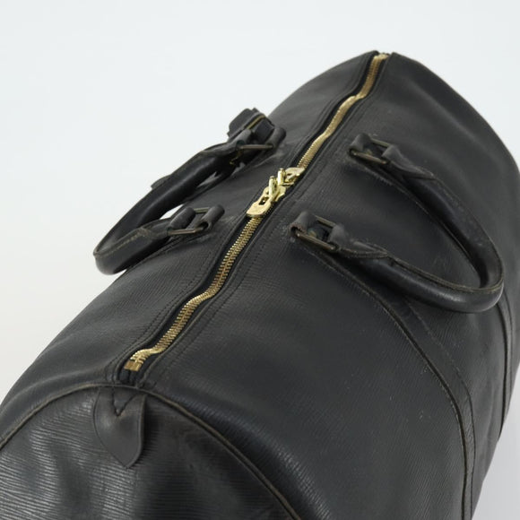 LOUIS VUITTON Epi Keepall 50 Boston Bag Black M42962 LV Auth 160071