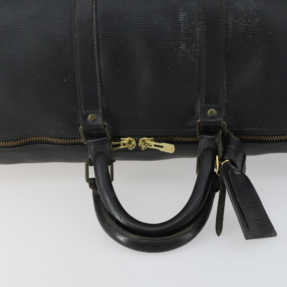 LOUIS VUITTON Epi Keepall 50 Boston Bag Black M42962 LV Auth 160071