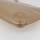 Salvatore Ferragamo Shoulder Bag Leather Beige Gold Auth 160072-9