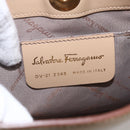 Salvatore Ferragamo Shoulder Bag Leather Beige Gold Auth 160072-12