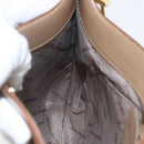 Salvatore Ferragamo Shoulder Bag Leather Beige Gold Auth 160072-18