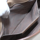 Salvatore Ferragamo Shoulder Bag Leather Beige Gold Auth 160072-11