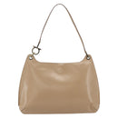 Salvatore Ferragamo Shoulder Bag Leather Beige Gold Auth 160072-13