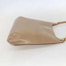 Salvatore Ferragamo Shoulder Bag Leather Beige Gold Auth 160072-4