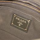 PRADA Bijoux Clutch Bag Canvas Khaki Gold Auth 160073-10