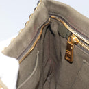 PRADA Bijoux Clutch Bag Canvas Khaki Gold Auth 160073-18