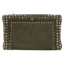 PRADA Bijoux Clutch Bag Canvas Khaki Gold Auth 160073-13