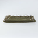 PRADA Bijoux Clutch Bag Canvas Khaki Gold Auth 160073-6