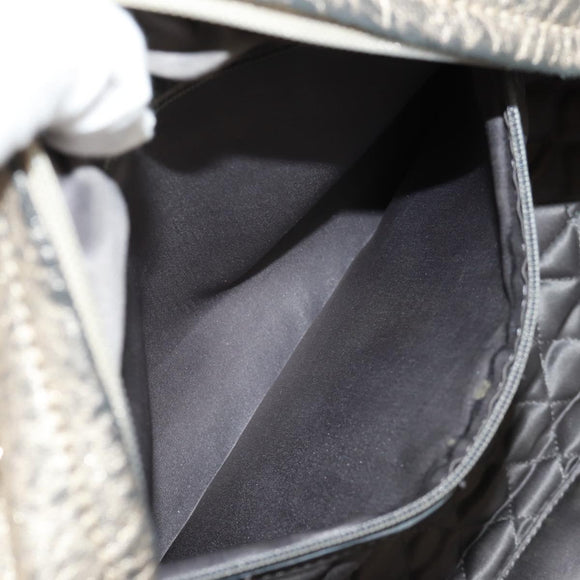 CHANEL Matelasse Hand Bag Leather Champagne Gold CC Auth 160074