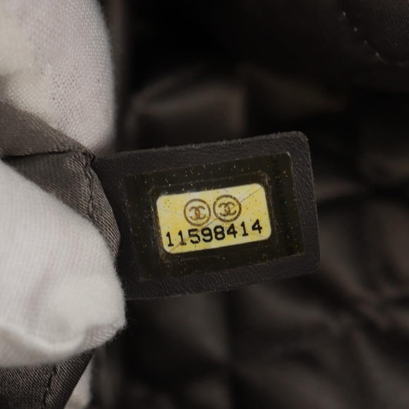 CHANEL Matelasse Hand Bag Leather Champagne Gold CC Auth 160074