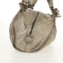 CHANEL Matelasse Hand Bag Leather Champagne Gold CC Auth 160074-4