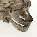 CHANEL Matelasse Hand Bag Leather Champagne Gold CC Auth 160074-7