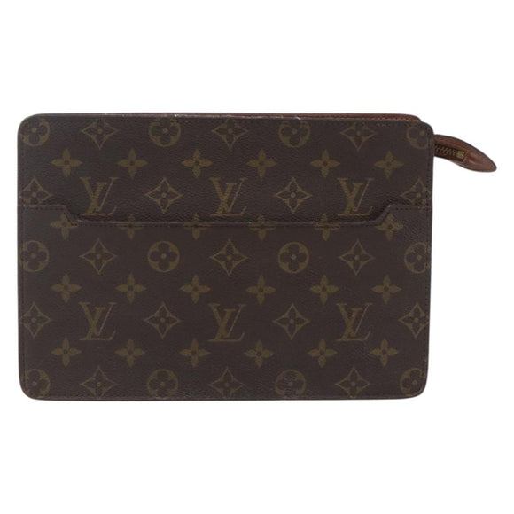 LOUIS VUITTON Monogram Pochette Homme Clutch Bag M51795 LV Auth 160077