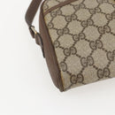 GUCCI GG Supreme Web Sherry Line Bag PVC Beige Gold 116 02 089 Auth 160079-11