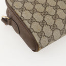 GUCCI GG Supreme Web Sherry Line Bag PVC Beige Gold 116 02 089 Auth 160079-13