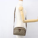 GUCCI GG Supreme Web Sherry Line Bag PVC Beige Gold 116 02 089 Auth 160079-21
