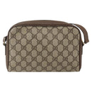 GUCCI GG Supreme Web Sherry Line Bag PVC Beige Gold 116 02 089 Auth 160079-3