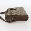 GUCCI GG Supreme Web Sherry Line Bag PVC Beige Gold 116 02 089 Auth 160079-4