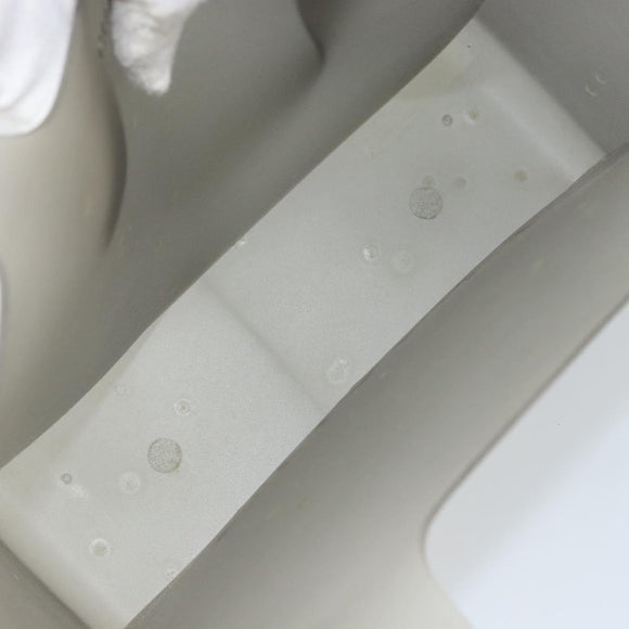 CHANEL Tote Bag Rubber Gray CC Auth 160082