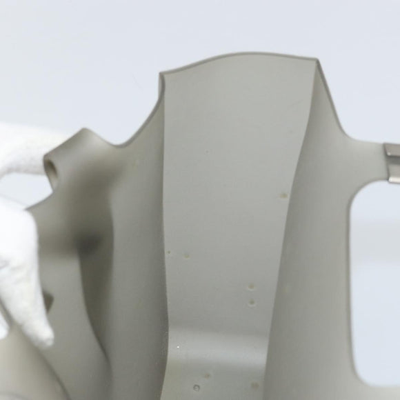 CHANEL Tote Bag Rubber Gray CC Auth 160082