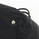 PRADA Ribbon Hand Bag Nylon Black Silver Auth 160087-9