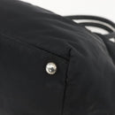 PRADA Ribbon Hand Bag Nylon Black Silver Auth 160087-15