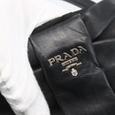 PRADA Ribbon Hand Bag Nylon Black Silver Auth 160087-10