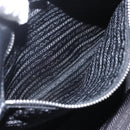PRADA Ribbon Hand Bag Nylon Black Silver Auth 160087-22