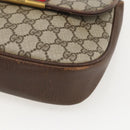 GUCCI GG Supreme Web Sherry Line Bag PVC Beige Gold 22 001 4159 Auth 160089-10